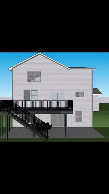 3 Brothers Construction Instagram reel: 3D deck design render