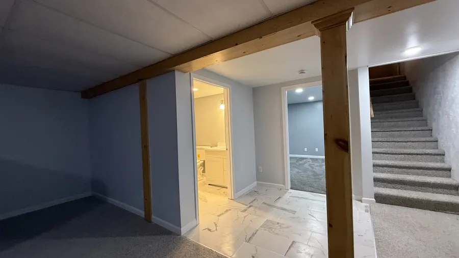 Basement finishing project by 3 Brothers Construction