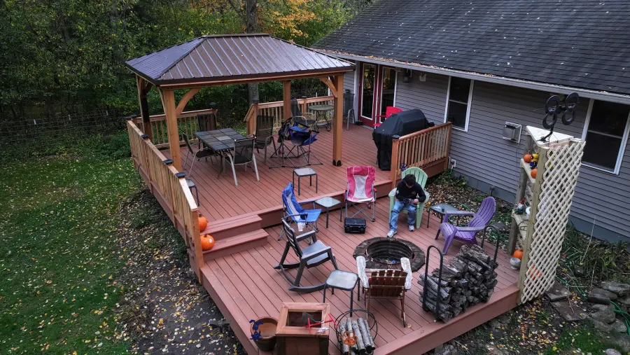 Deck and exterior build project by 3 Brothers Construction