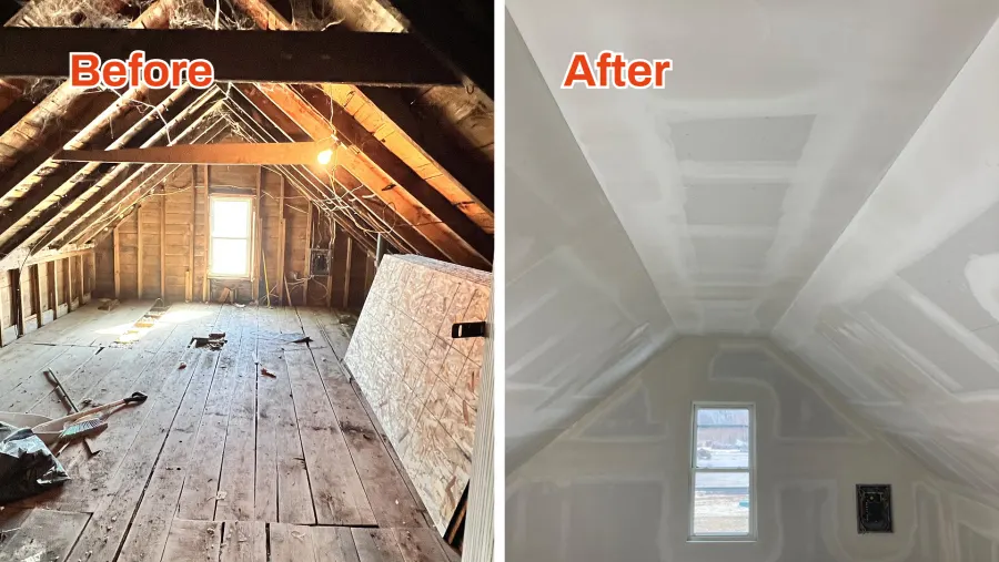Drywall, plaster and texture project by 3 Brothers Construction