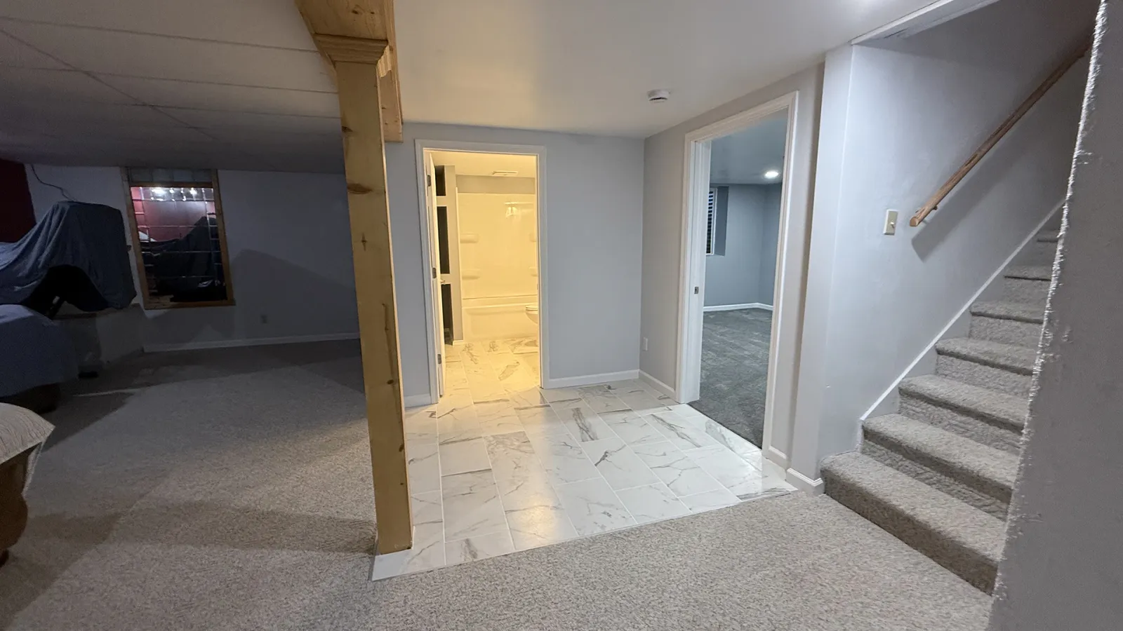 Basement finishing project by 3 Brothers Construction