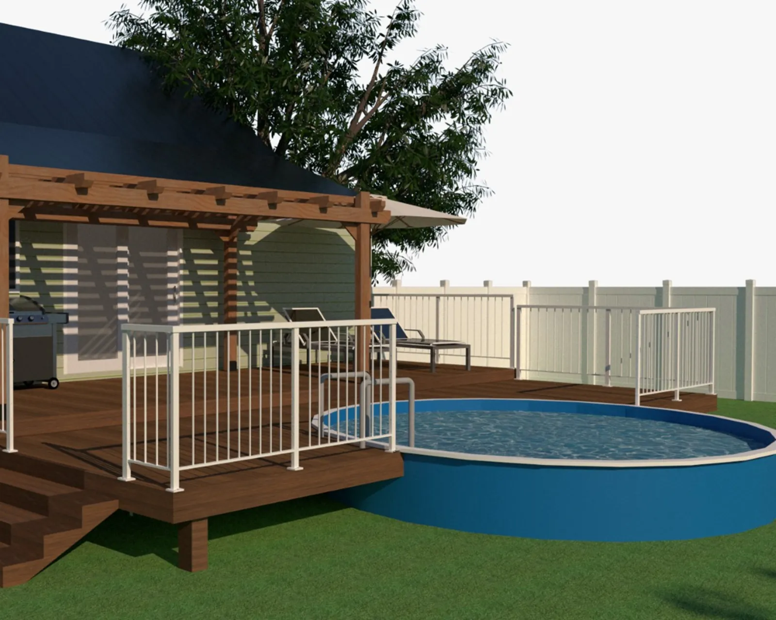 Deck under construction by 3 Brothers Construction