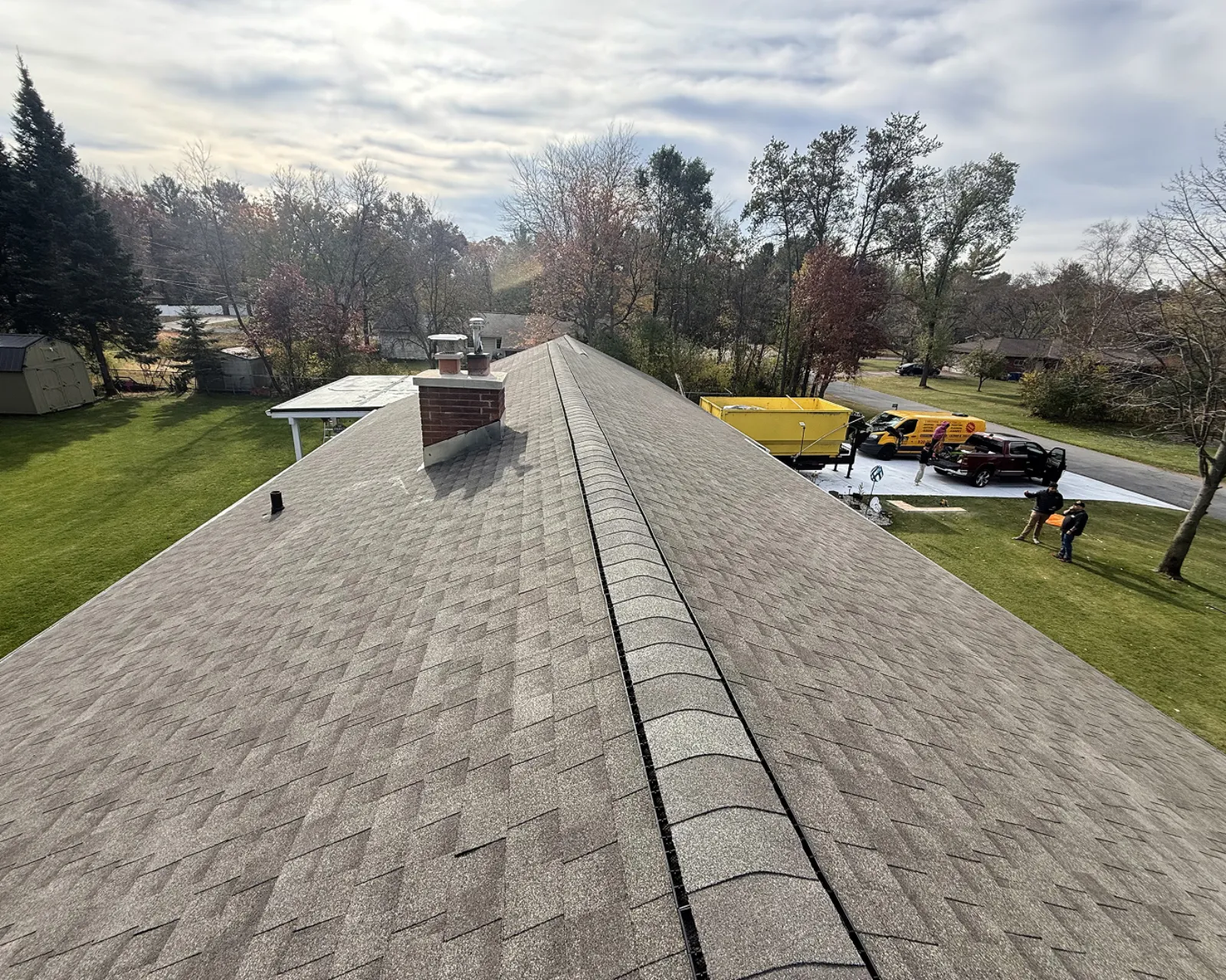 After: new architectural shingle roof installed by 3 Brothers Construction