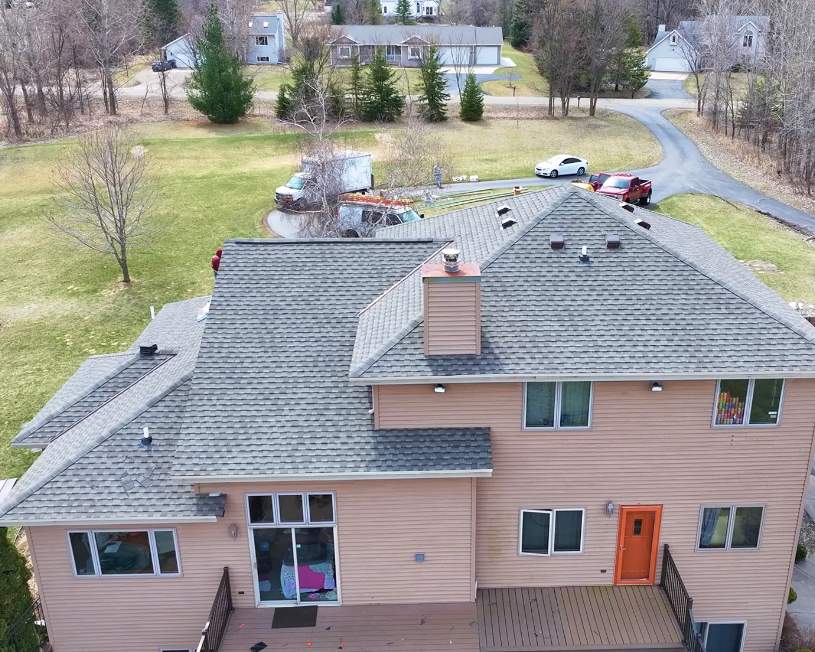 After: new architectural shingle roof installed by 3 Brothers Construction
